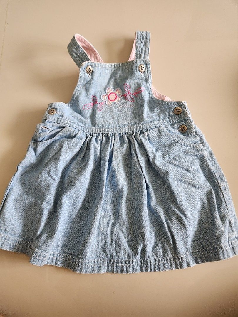 Bear Denim Overall Dress Suit for Little Girls with Pocket 5-9T -  Walmart.com