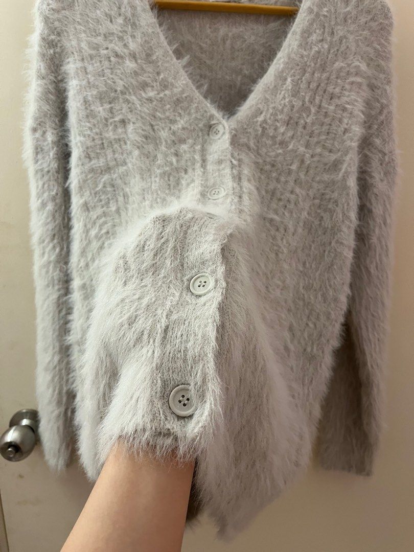 Grey store fluffy cardigan