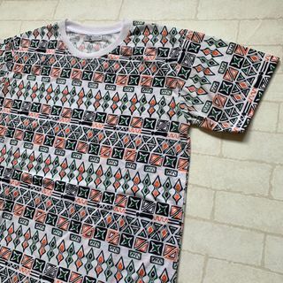 Palm Lagoon短袖M號T恤 橘 短T 圖騰 格紋
