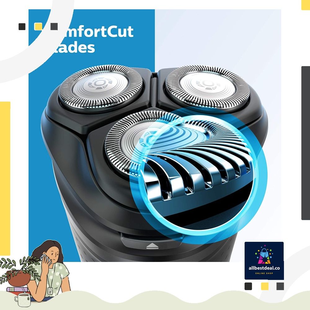 Philips Norelco Shaver 3800, Rechargeable Wet & Dry Shaver with Popup