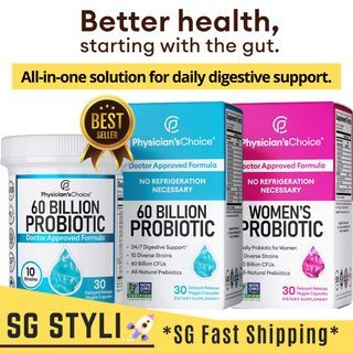 💯Physician's Choice Probiotics Prebiotics 60 Billion CFU, 10 Diverse Strains (Digestive Gut Health) *2-3 Days Delivery*