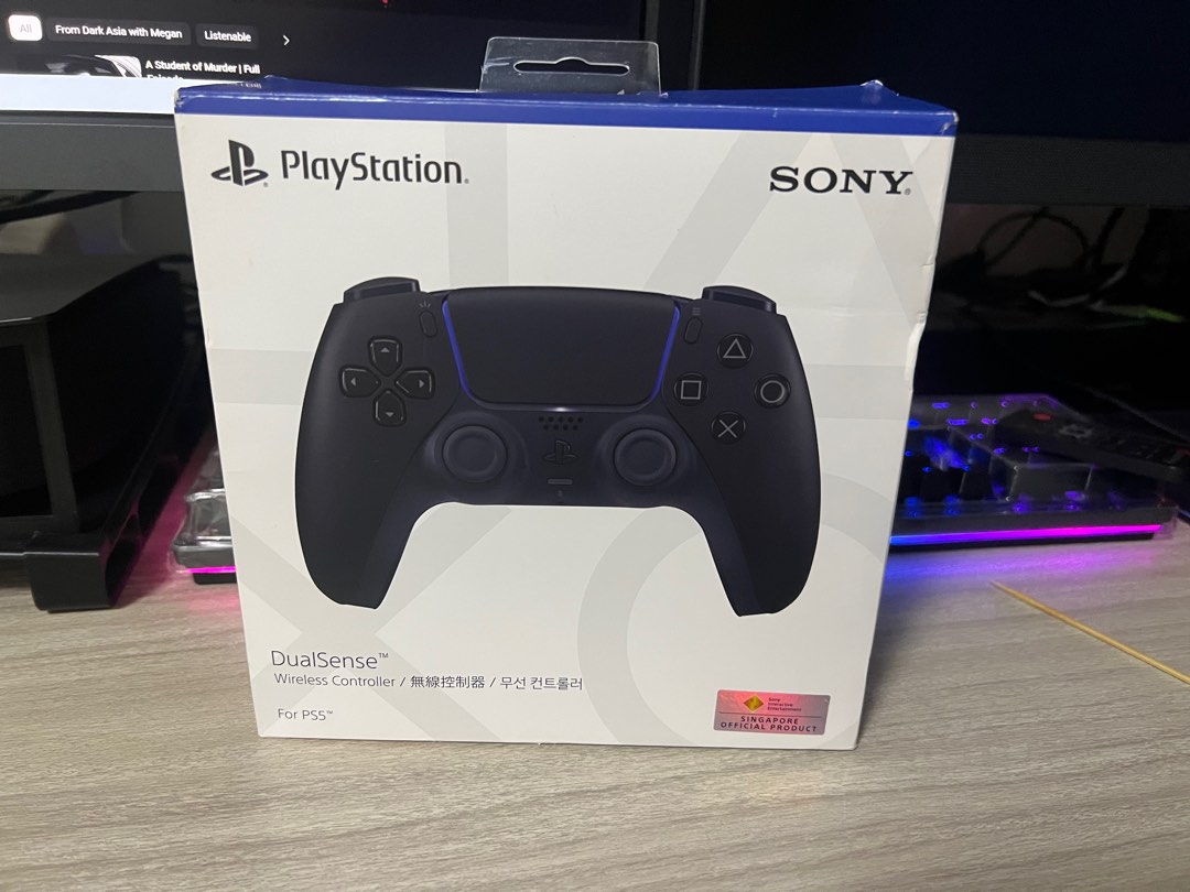 Playstation 5 dual sense controller (black), Video Gaming, Video Game ...