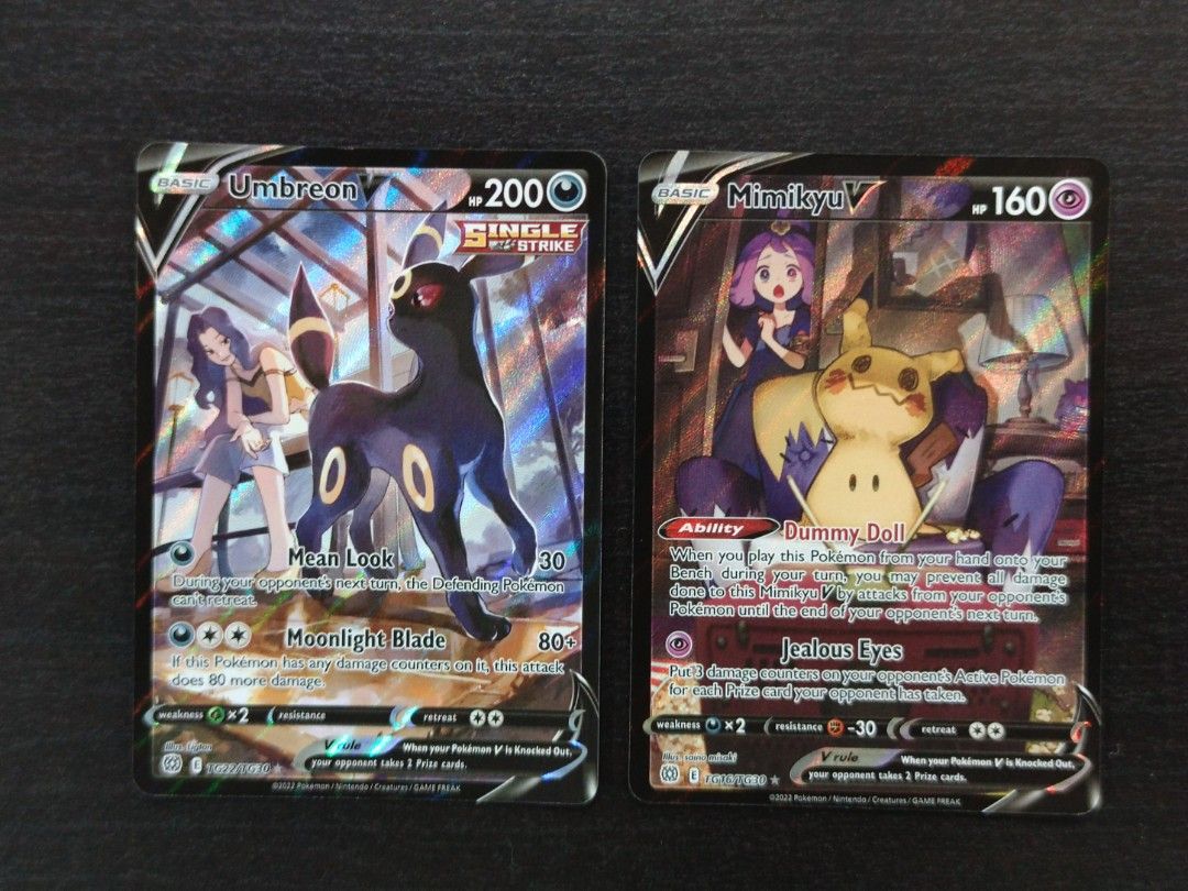 Pokemon Umbreon V TG22/TG30 & Mimikyu V TG16/TG30, Hobbies & Toys, Toys & Games on Carousell Pokemon Umbreon V TG22/TG30 & Mimikyu V TG16/TG30, Hobbies & Toys, Toys & Games on Carousell