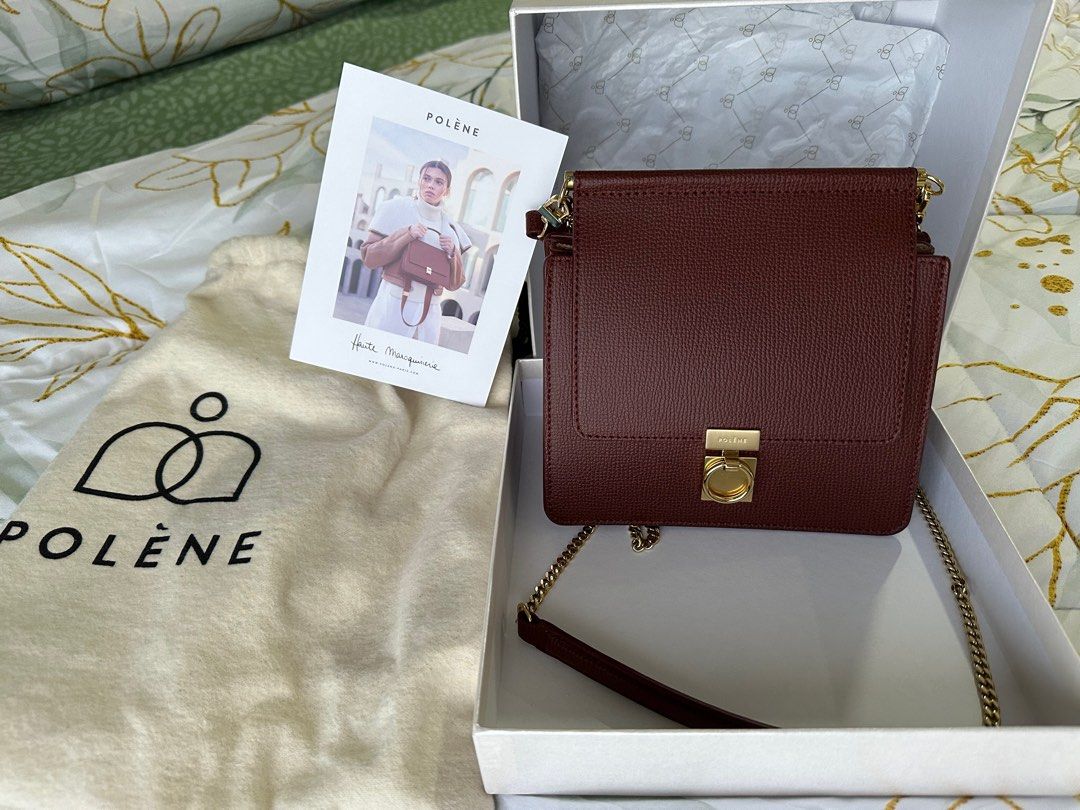 Polene Numero Sept Mini Auburn Burgundy Women s Fashion Bags