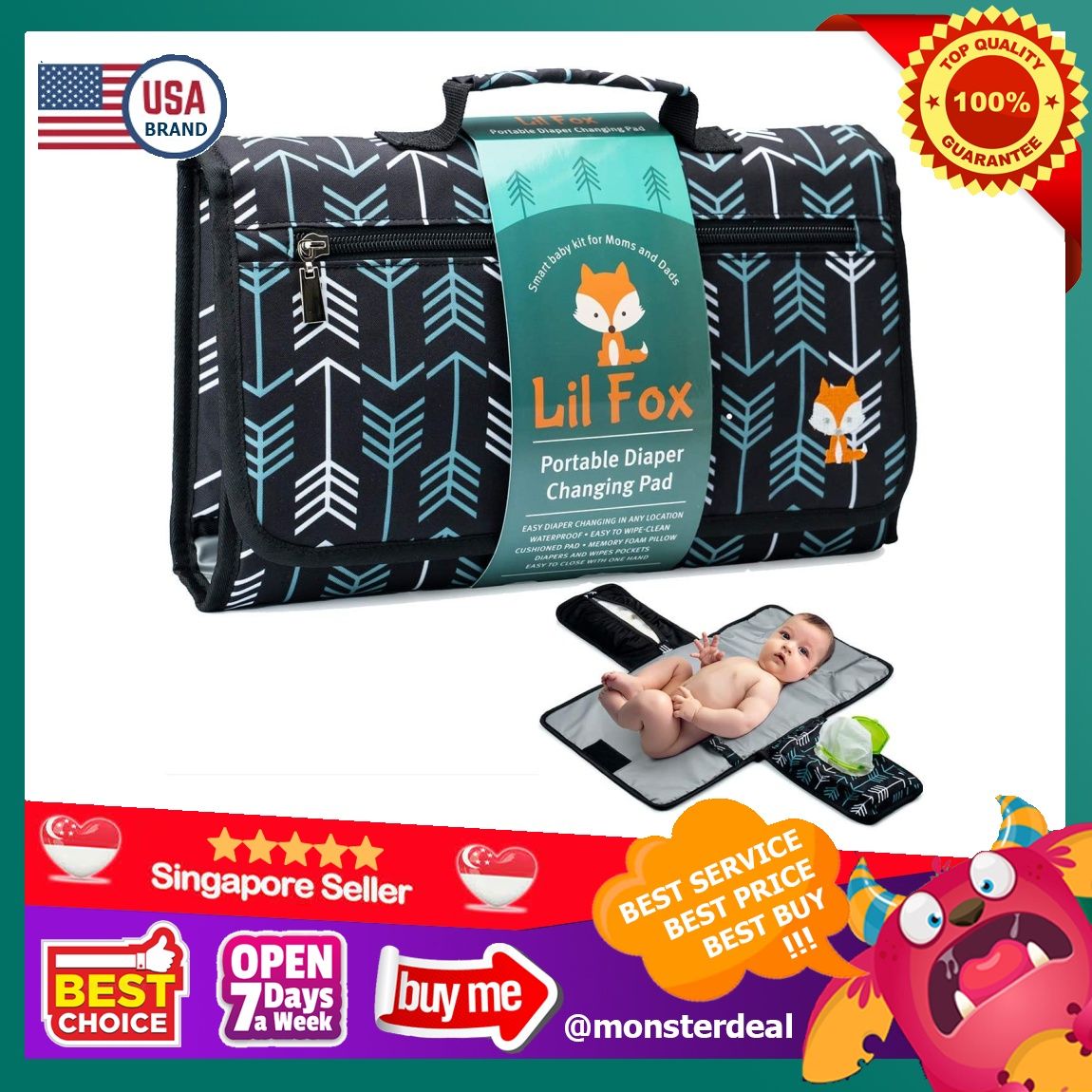 Little fox outlet diaper bag