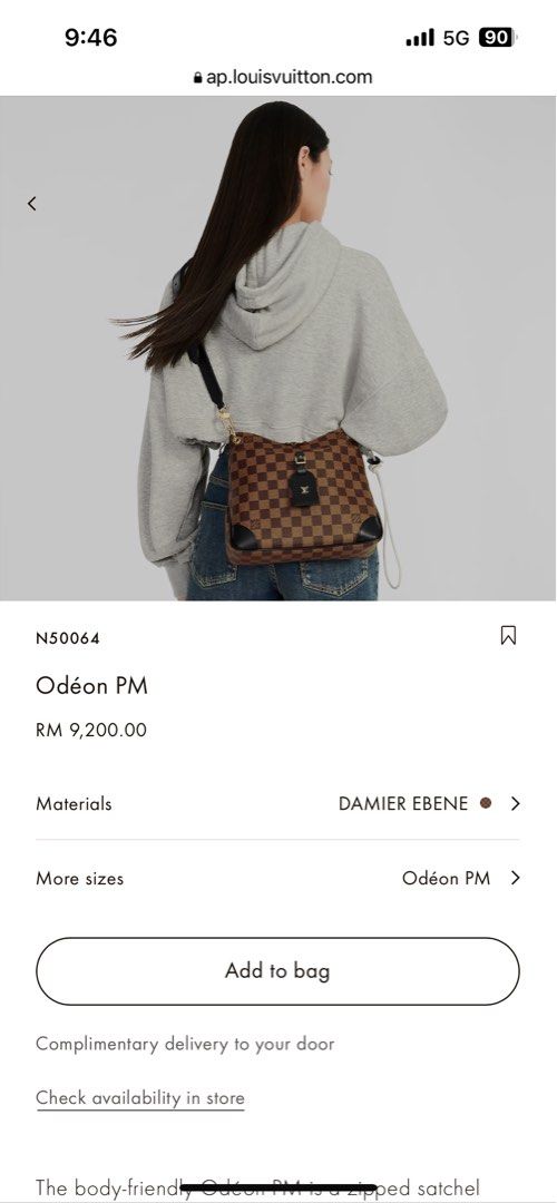 Handbags Louis Vuitton LV Odeon PM Damier