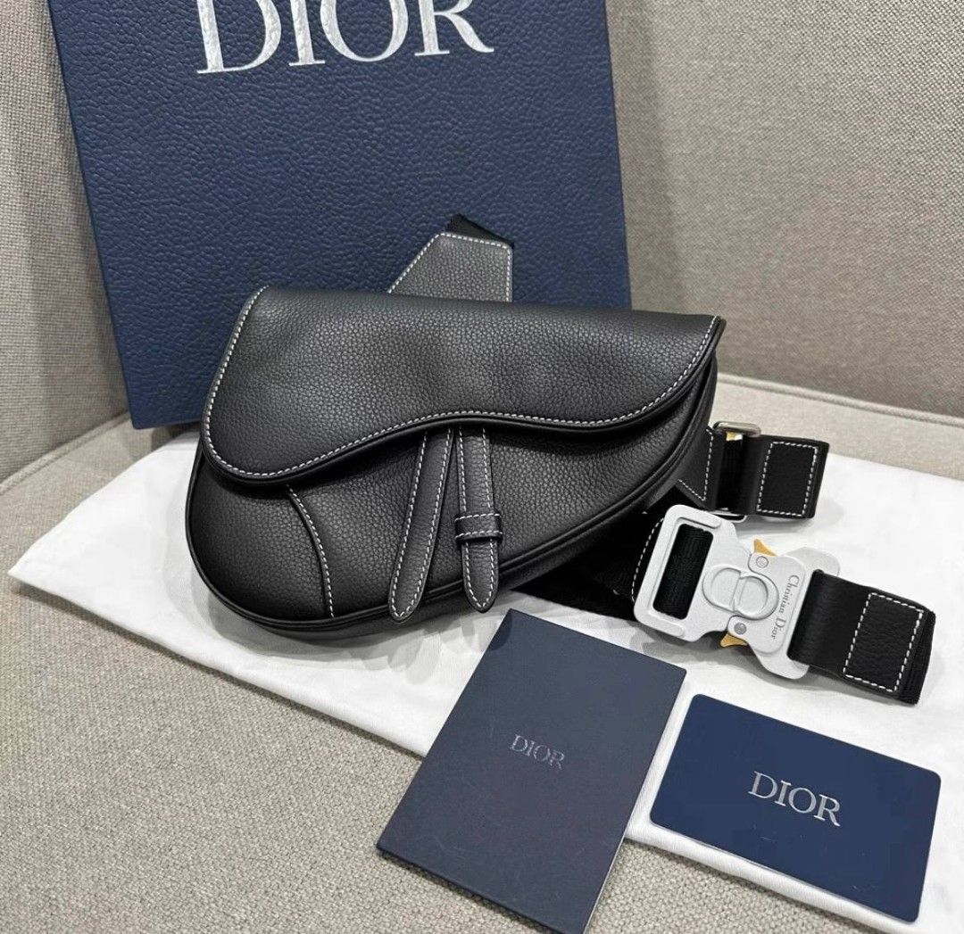 Dior Saddle- Black & White, Luxury, Bags & Wallets on Carousell