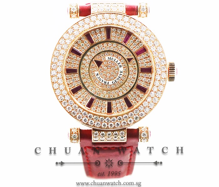 Pre Owned Franck Muller Double Mystery Rose Gold Ruby 39mm DM 39 D