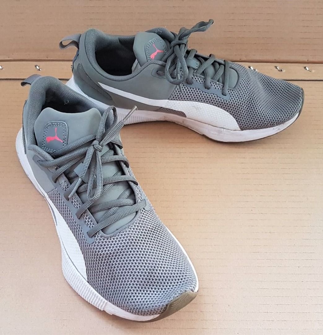 Puma charcoal grey running shoes discount