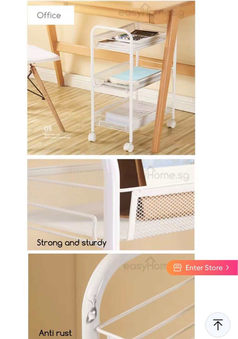 Rack shelf trolley, Furniture & Home Living, Furniture, Shelves