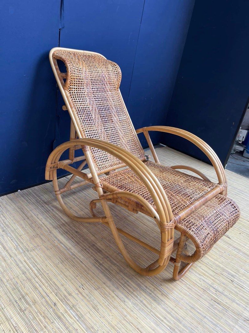 Rattan recliner Chair on Carousell