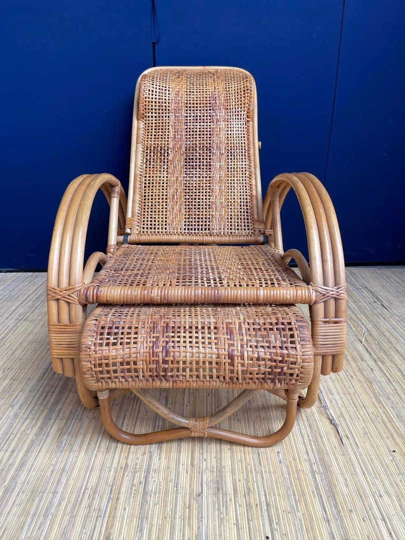Rattan recliner Chair on Carousell