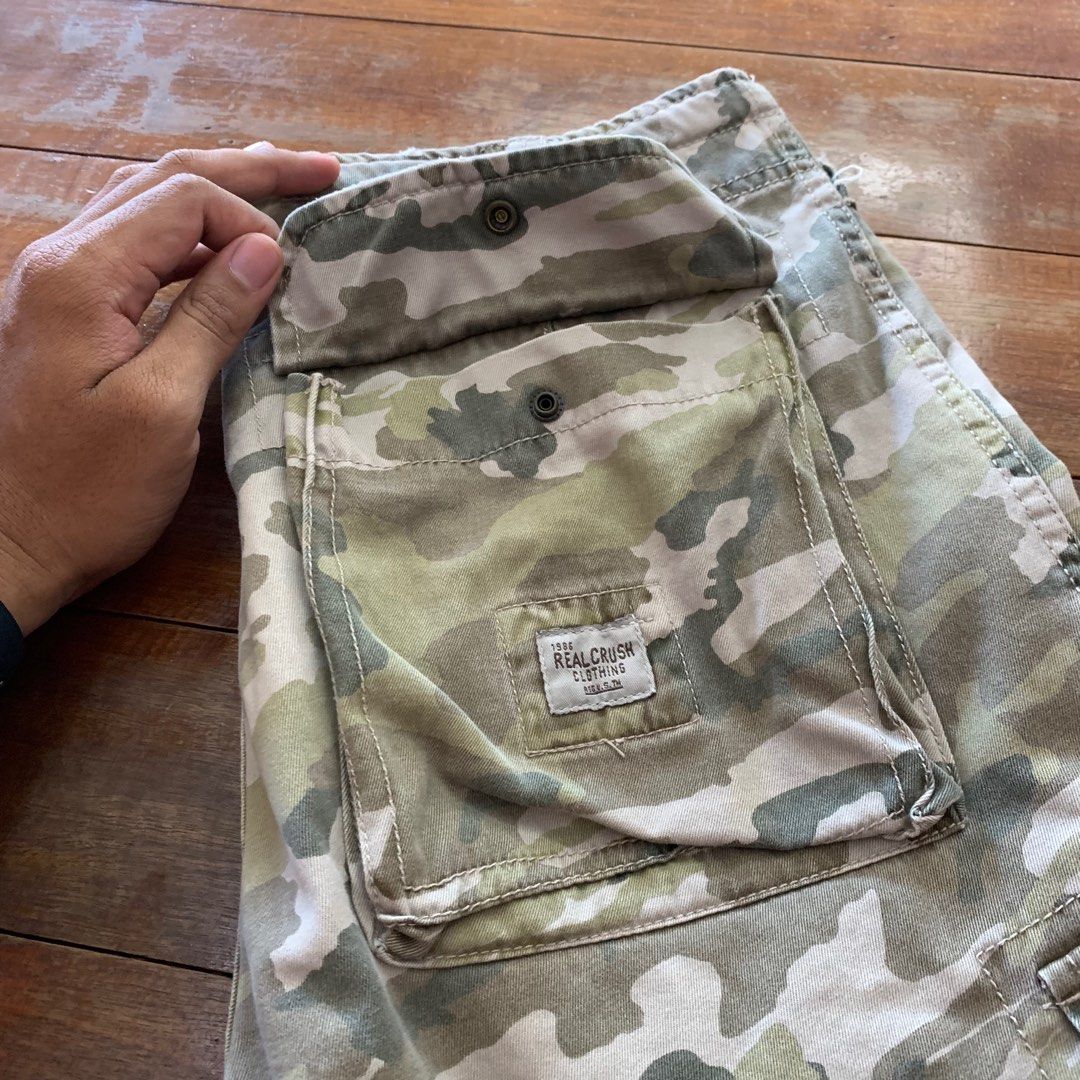Real Crush Camouflage Cargo Pants (Rugged), Men's Fashion, Bottoms