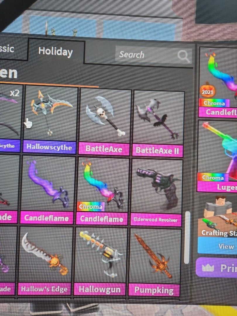 Roblox mm2 chroma candleflame, Video Gaming, Gaming Accessories, In