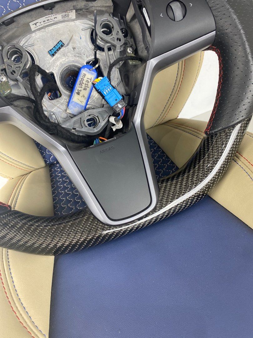 Robson Design Tesla Model 3 Y Model Carbon Fiber Steering Wheel Car
