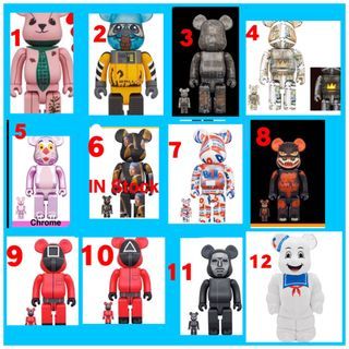 ❗️SALE❗️ Unkle Basquiat Andy Warhol Disney Wall E Godzilla Pink Panther Squid Game Marshmallow Stay Puft 100% 400% Bearbrick