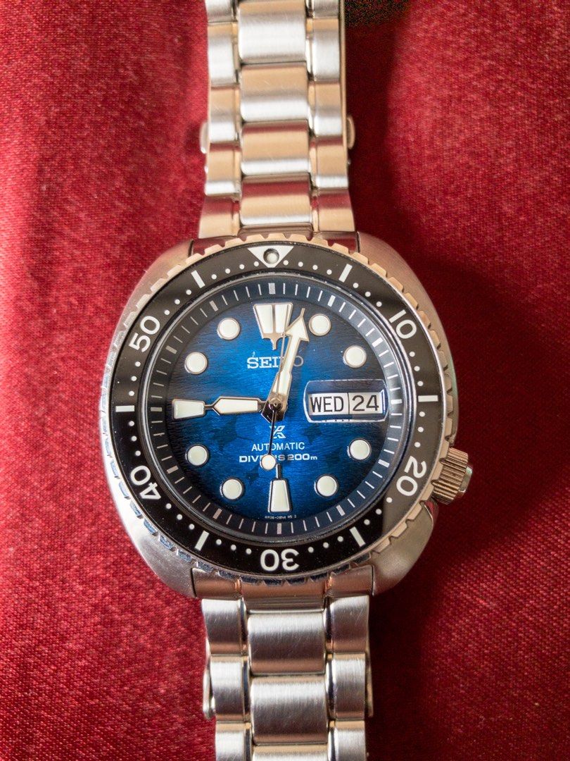 SRPE39] Manta Ray King Turtle on an Uncle Seiko Oyster bracelet