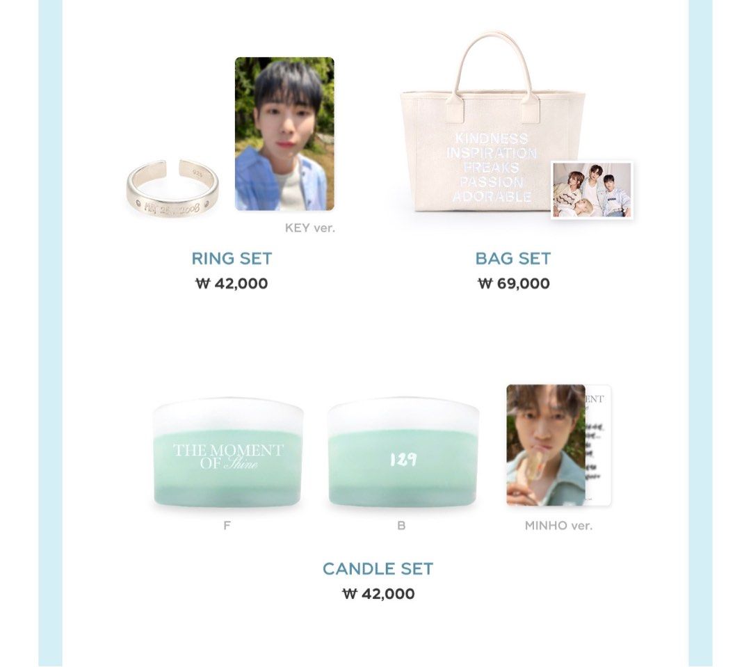 SHINee The Moment Of Shine Pop Up Store Officia MD Goods