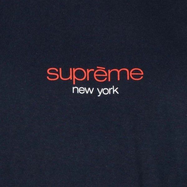 Size M L XL | Supreme Classic Logo New York Tee Navy