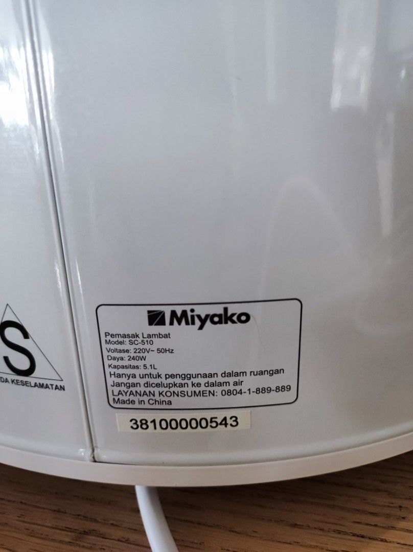 Slow Cooker Miyako 5.1L SC510 Box Lengkap on Carousell