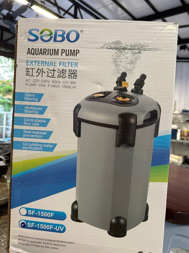 Sobo aquarium pumb external filter sf1500uv, Pet Supplies, Homes