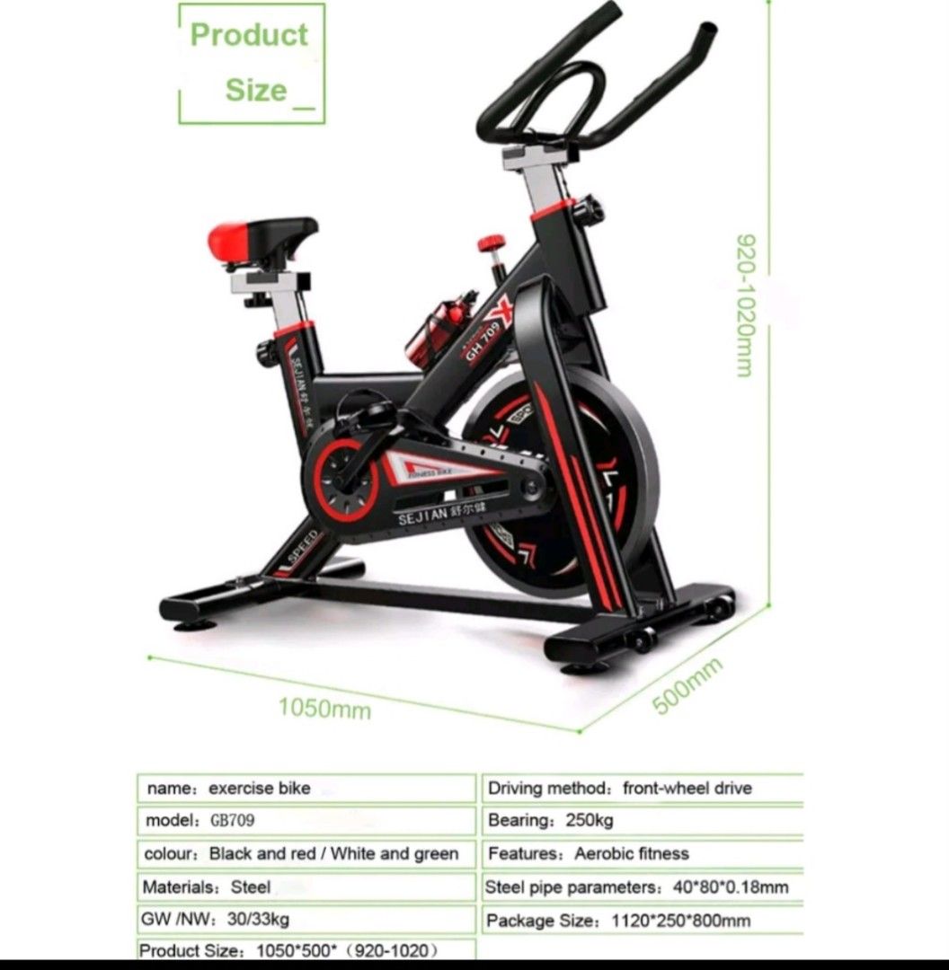 Spinning Bike, Sports Equipment, Exercise & Fitness, Cardio & Fitness