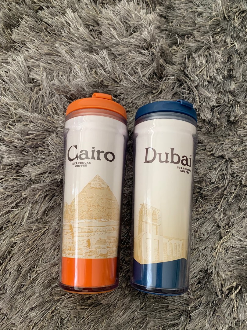 Starbucks Tumbler Cairo x Dubai, Kitchen & Appliances di Carousell