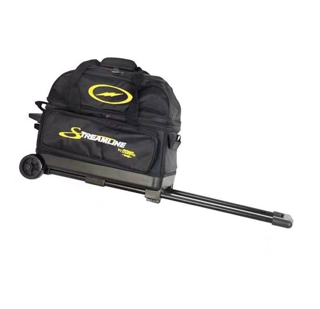 And White Streamline Ball Roller Bowling Bag By Storm- Black