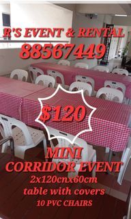 Tables and chsirs rental