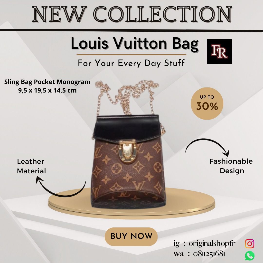 Tas Louis Vuitton Hitam, Fesyen Wanita, Tas & Dompet di Carousell