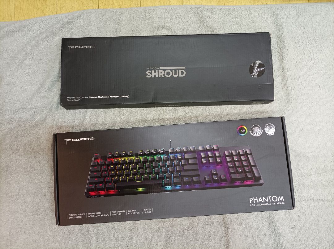 Tecware Phantom RGB Mechanical Keyboard (Full Size) with Shroud, Computers & Tech, Parts