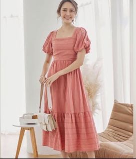 TVD Victorian Eyelet Drophem Dress in Cranberry