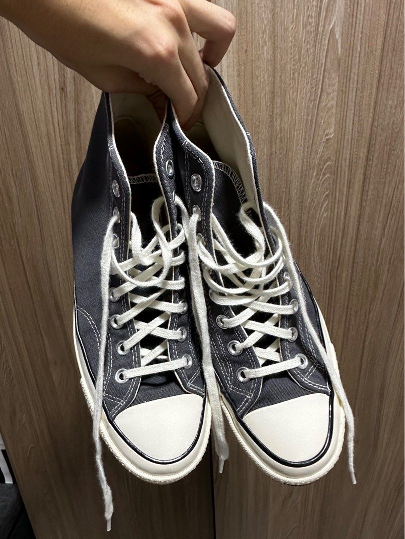 Dark grey high top converse clearance