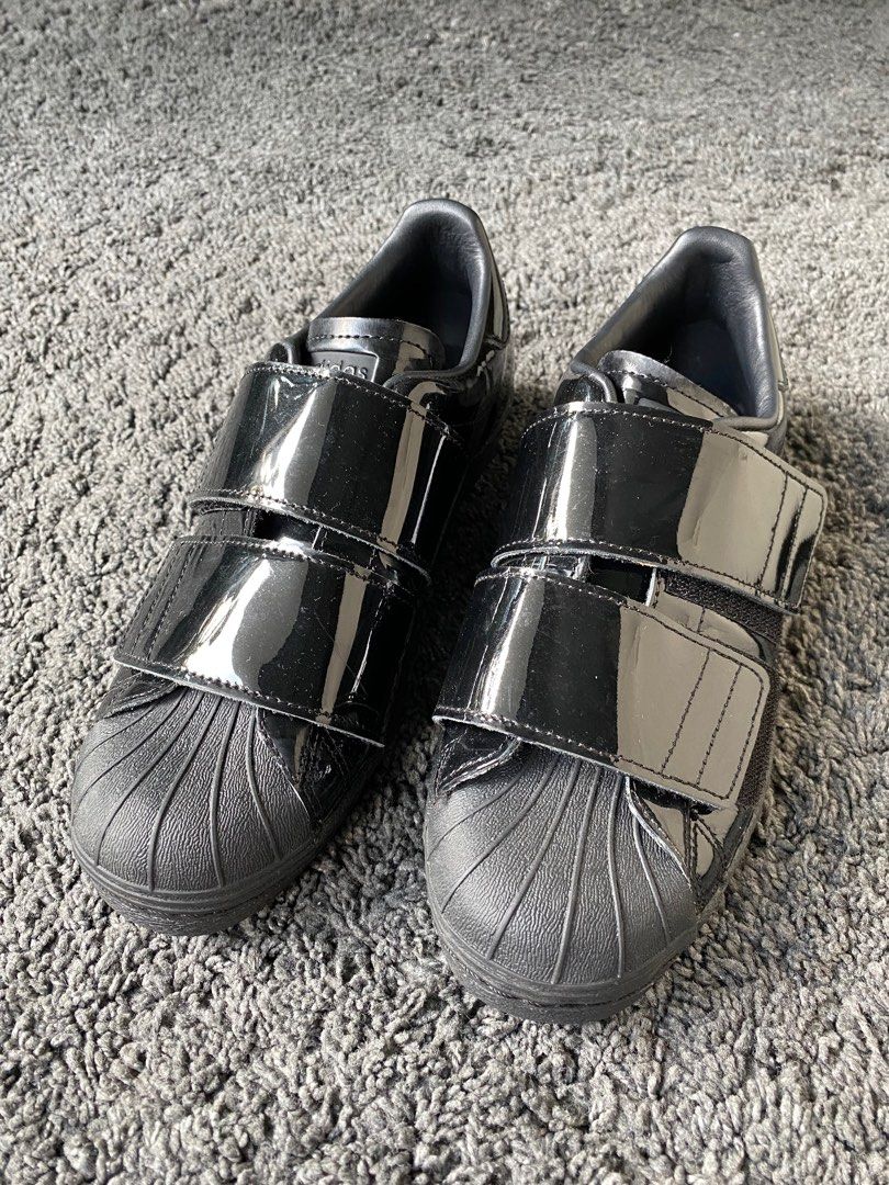 Adidas superstar black patent new arrivals