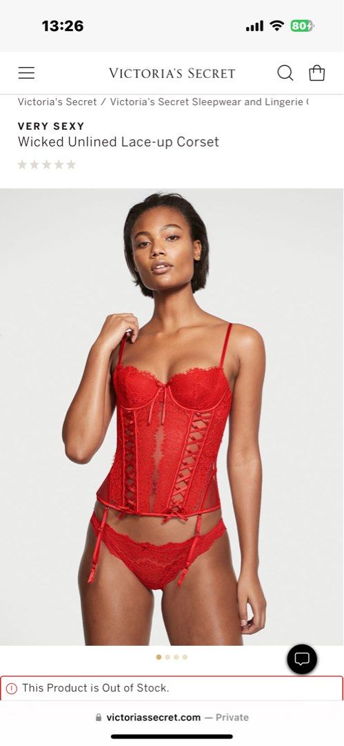Victoria's Secret Sleepwear and Lingerie Catalog VERY SEXY Wicked Unlined  Lace-up Corset, Women's Fashion, New Undergarments & Loungewear on Carousell