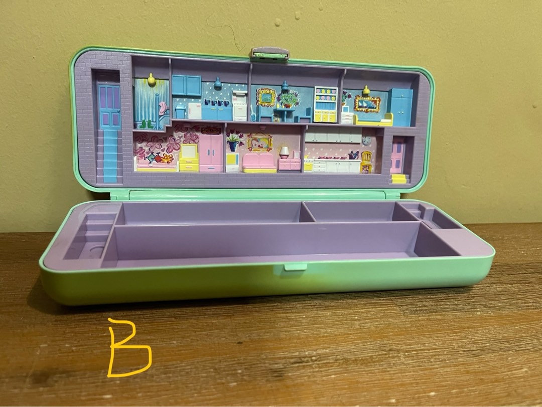Vintage Polly Pocket 1990 Pencil Case (green rectangle), Hobbies & Toys ...