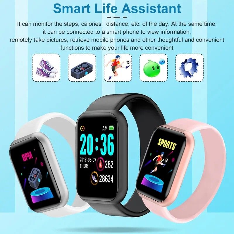 Y68 smart watch step counter music smart band
