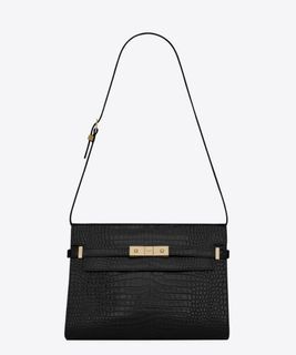 YSL Manhattan Bag Crocodile kelly style