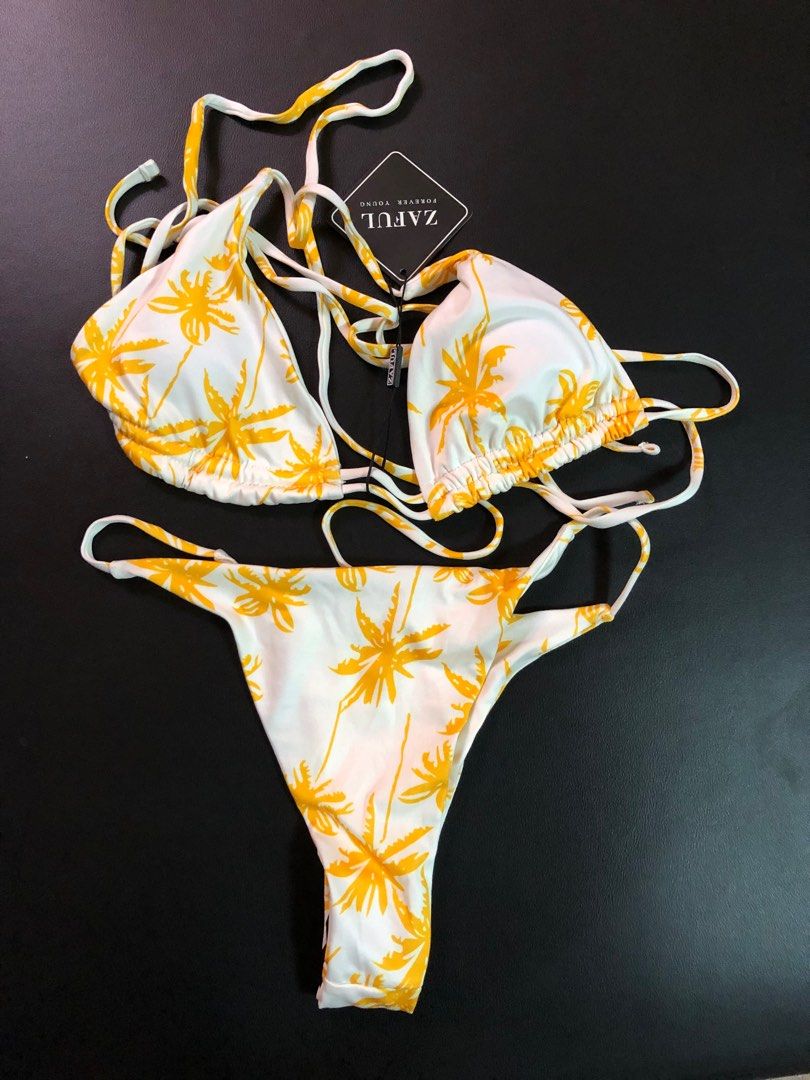 Zaful palm tree bikini discount