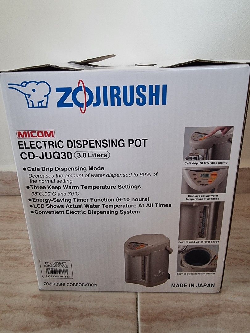 Zojirushi hot water electric dispenser, Furniture & Home Living