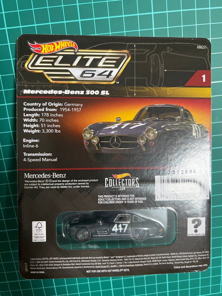 Coche De Colección Hot Wheels Elite 64 Ferrari 330 P4 1967 (escala