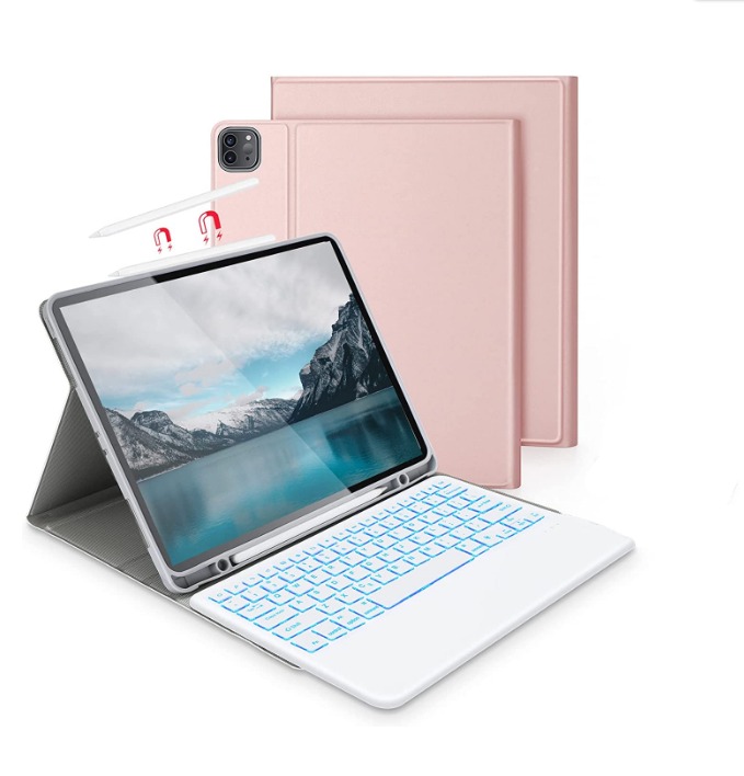 1854) BACKLIT KEYBOARD CASE COMPATIBLE WITH IPAD PRO 12.9 2020/2018