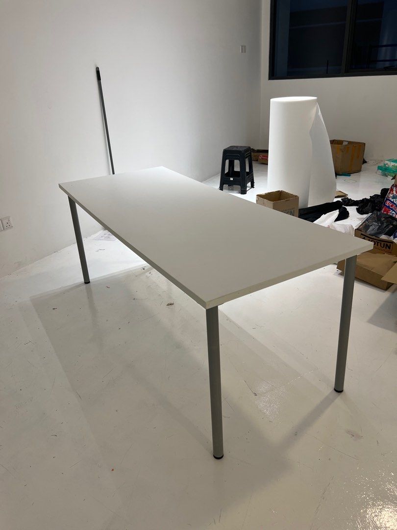 1.8m table with 4 Ikea Adils legs, Furniture & Home Living, Furniture ...