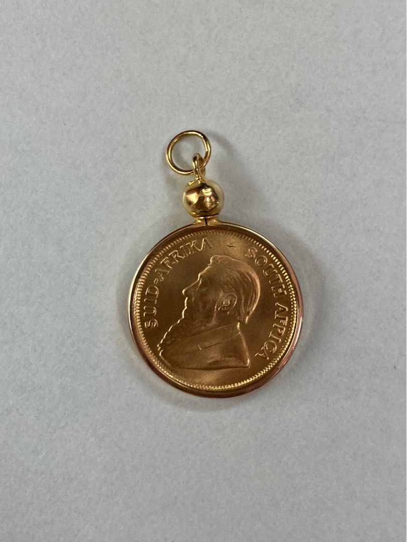 1982年富格林1/10安士金幣！重量9分1厘！＇成色91.6黃金（即22 K金）！加上14 K金框可作吊咀佩戴！收藏40年！, 名牌, 飾物及配件-  Carousell