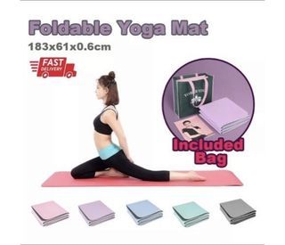 6mm foldable yoga mat in lavender