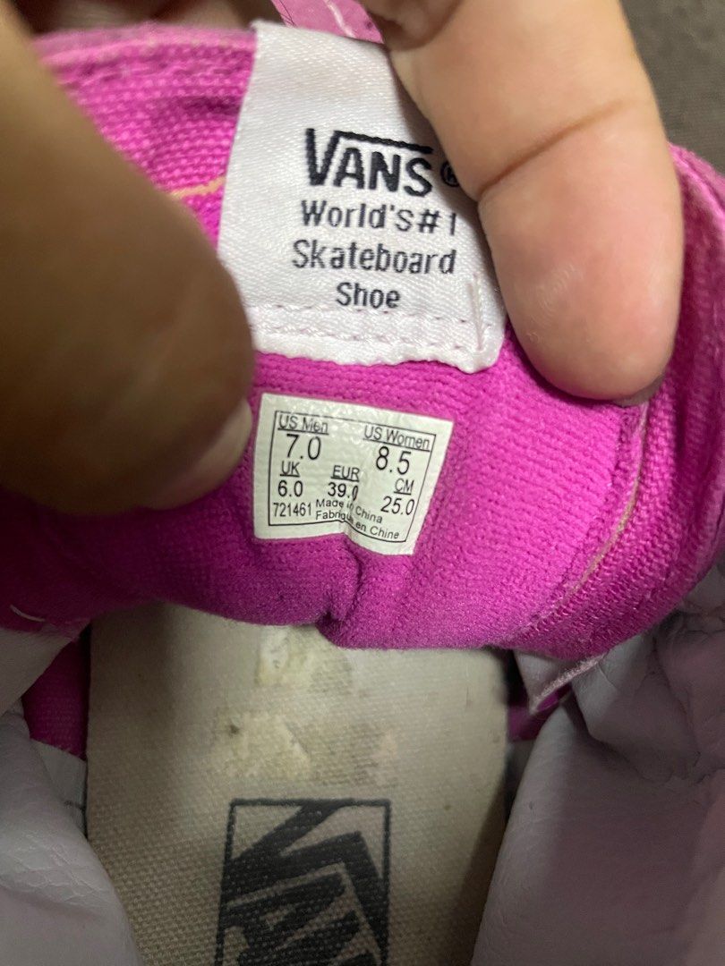 6uk Vans SK8 Hi Reissue V Raspberry Rose Women s Fashion