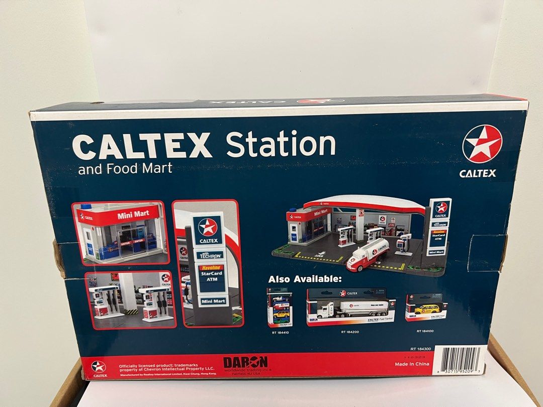 罕有］加德士Caltex 1/64 加油站情景模型（已開封、有小問題）配件全齊