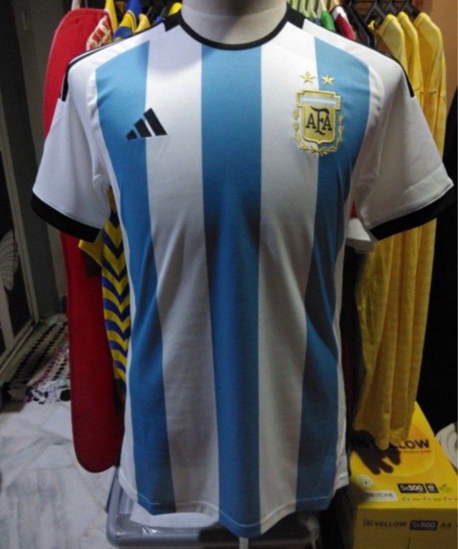 2 Star Argentina 2022 World Cup Champion Adidas Original soccer football jersey kit rare retro vintage