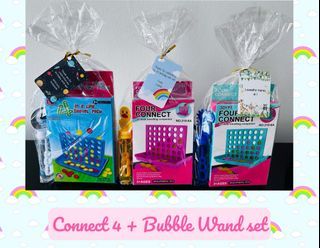 🍭 Immediate Service Available 🍭 Connect 4 + Bubble Wand Goodie Bag Set | Party Favors | Return Gift | Farewell Present | Children’s Day |