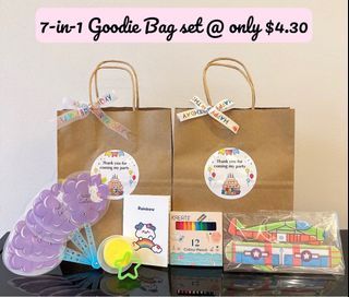 🌟 Immediate Service Available 🌟 7-in-1 Goodie Bag set with carrier | Party Favor | Return Gift | Birthday Celebration | Children’s Day
